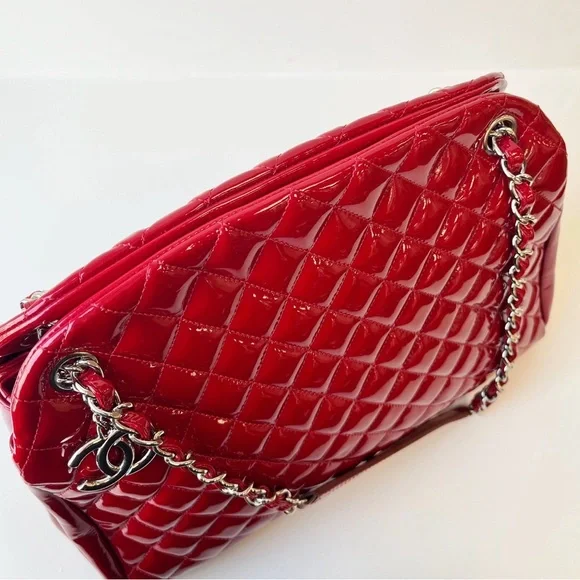 Chanel Mademoiselle Red Patent Leather Shoulder Bag - Vintage and EUC! - Picture 10 of 17